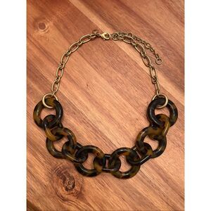 J.Crew | Tortoise Link Collar Necklace | 18” Adjustable